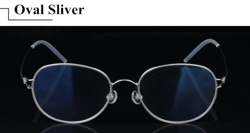 Oval Sliver Ручная работа, титановые винтажные оптические очки по рецепту, круглая оправа, легкие, корейский стиль, Ретро стиль, Oculos de Grau для мужчин и женщин - Цвет оправы: Oval Sliver