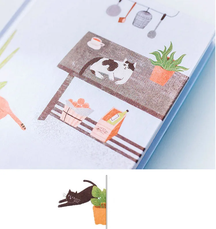 Kawaii Cat личный дневник планировщик в твердом переплете цветные Страницы Дневник Книга тетрадь Еженедельный расписание милые корейские Канцтовары Цветочная программа