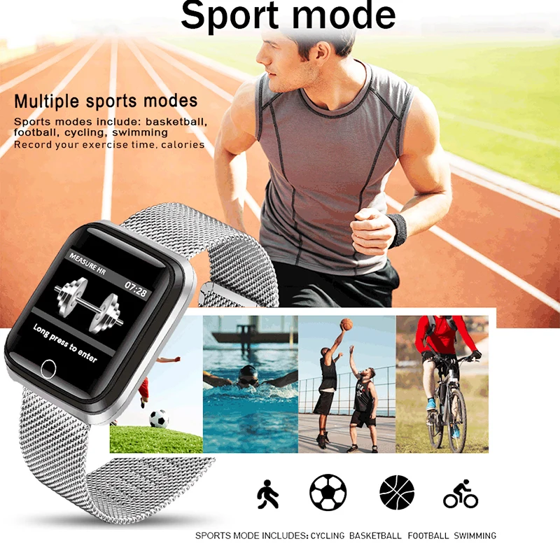 

LIGE Smart watch men band Fitness tracker women Heart rate wristband blood pressure Monitor Sport mode Waterproof Smart bracelet