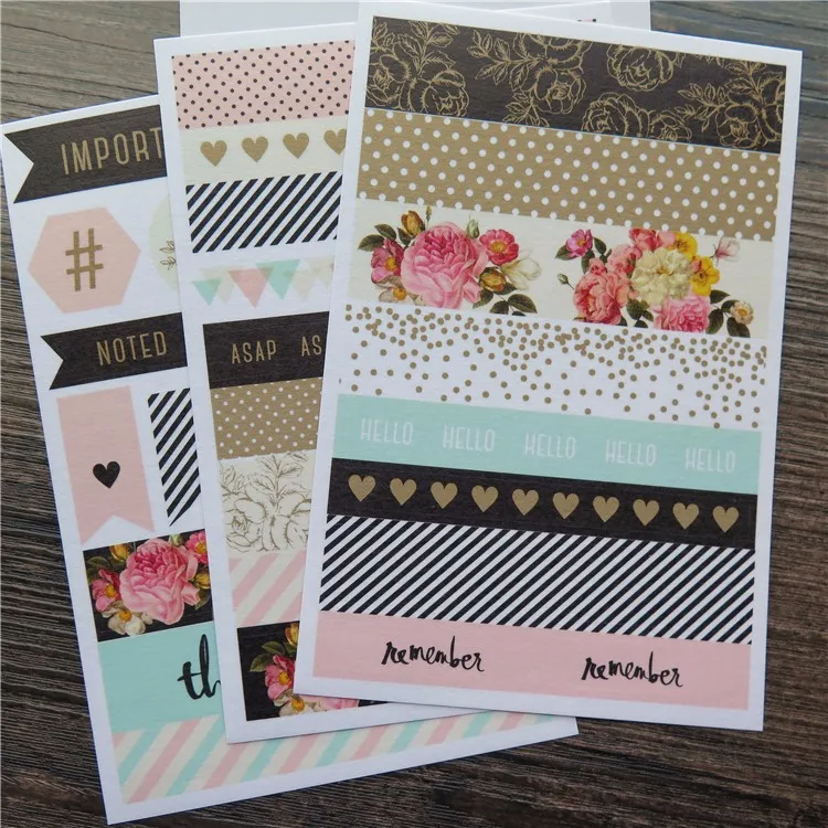 

KSCRAFT Lovely Tape Sticker set for Scrapbooking DIY Projects/Photo Album/Card Making Crafts