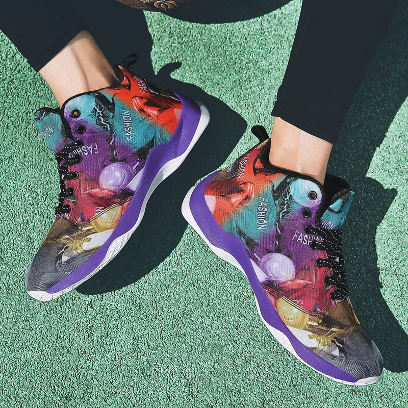 Мужская Баскетбольная обувь для мальчиков; высокие кроссовки; Zapatos Baloncesto Hombre; разноцветная обувь; нескользящая спортивная обувь для мужчин