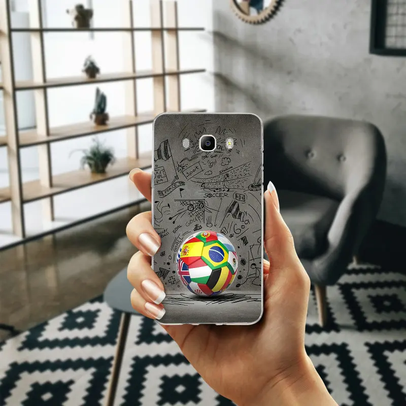 Как Футбол футбольное поле для Coque Samsung Galaxy J1 J2 J3 J5 J7 A3 A5 A7 2016 2017 крышка пластичный