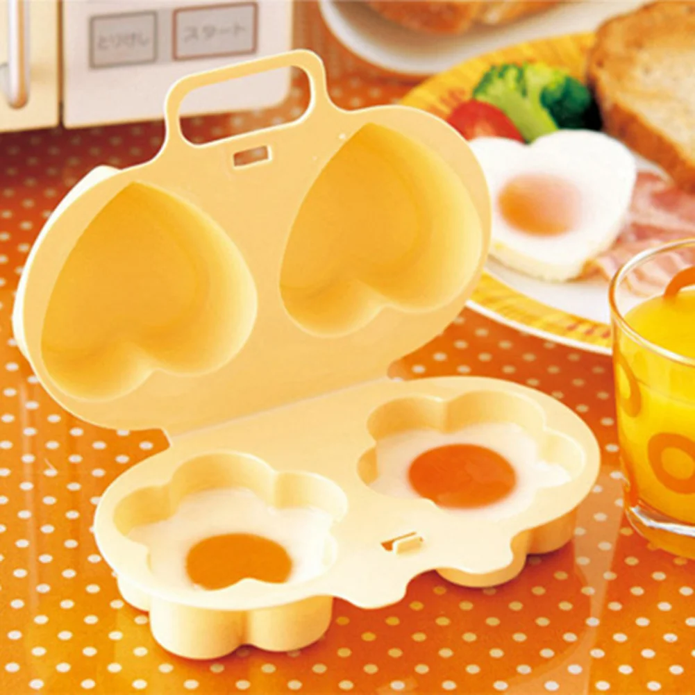 

Hot Sale Cooking Tools Novelty Microwave Egg Cooker With Heart And Flower Shaped Creative Products Top Quality 17*12*6cm