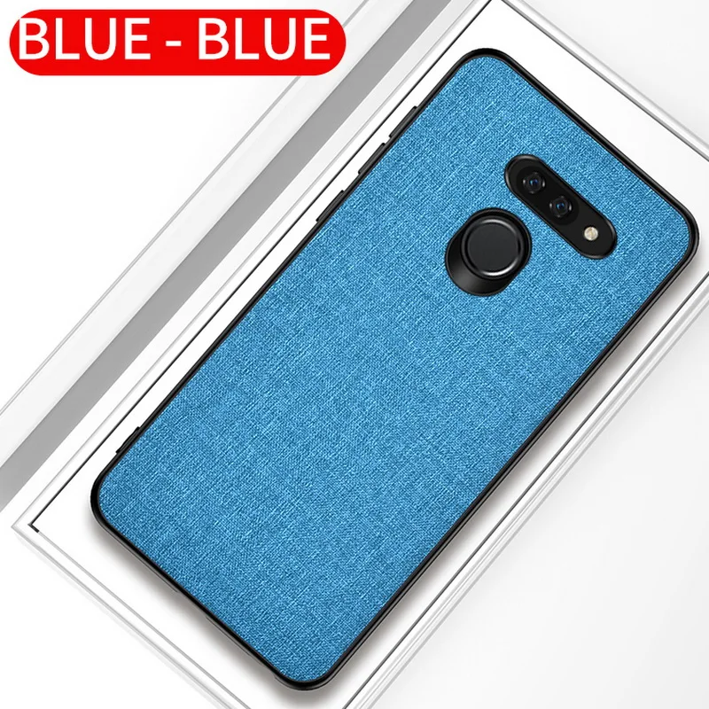 Light Blue Тонкий тканевый чехол для LG Stylo 5 V40, роскошный кожаный чехол s, гибридный мягкий силиконовый чехол+ жесткий защитный чехол для телефона - Цвет: Light Blue