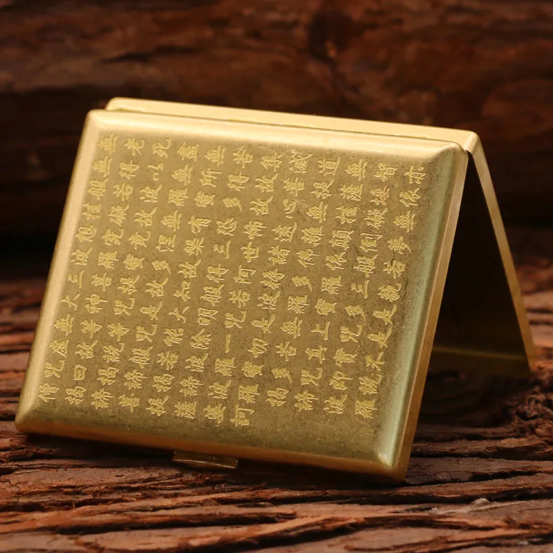 Тонкие мужские подарочные коробки Sutra в стиле ретро из чистой меди с надписью |