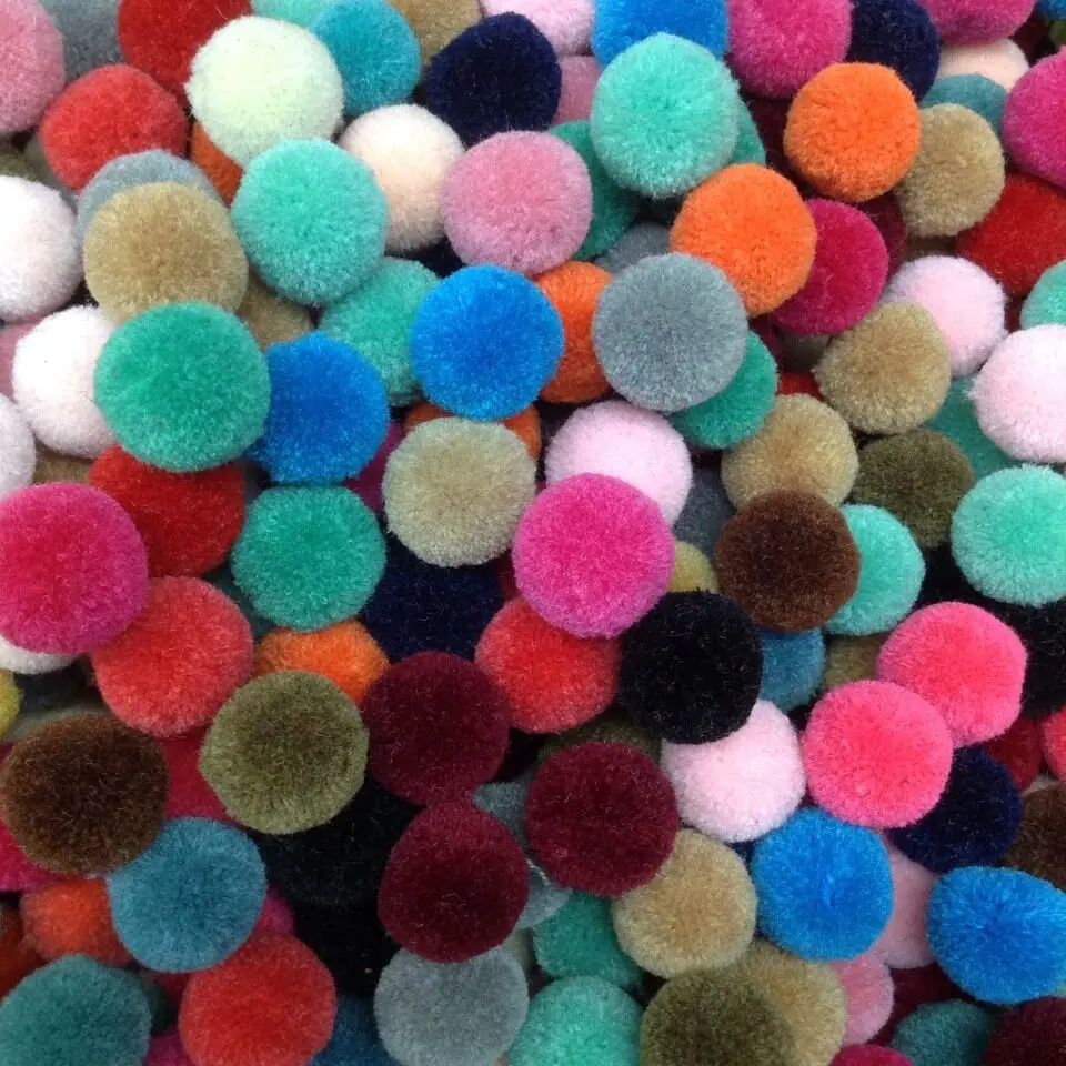 2020 новейшие богемные стильные смешанные цвета меховые шарики 100 шт. 20 мм | Дом и