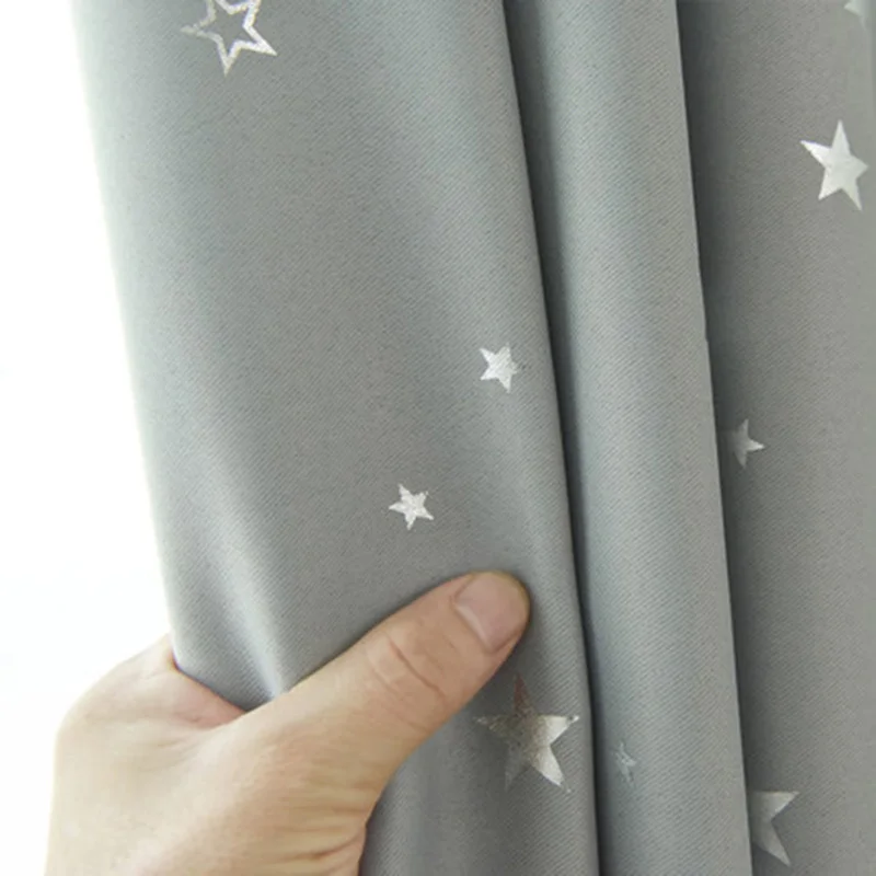 Color 1 Cloth Блестящие звезды детская ткань шторы для детей мальчик девочка спальня гостиная синий/розовый ночные шторы на заказ драпировка WP123#40 - Цвет: Color 1 Cloth