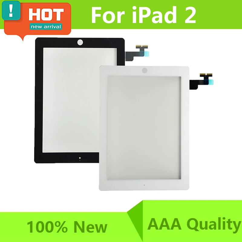 Черный белый цвет для Ipad 2 Сенсорный экран Панель планшета Переднее стекло