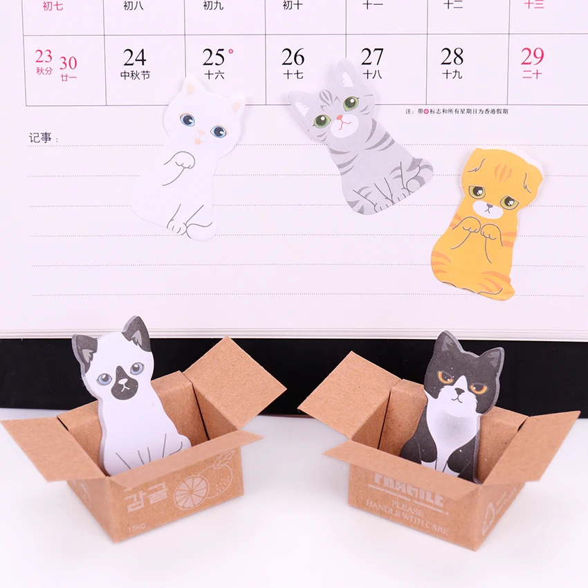 5 шт. Стикеры для записей в виде кошки|Блокноты| |