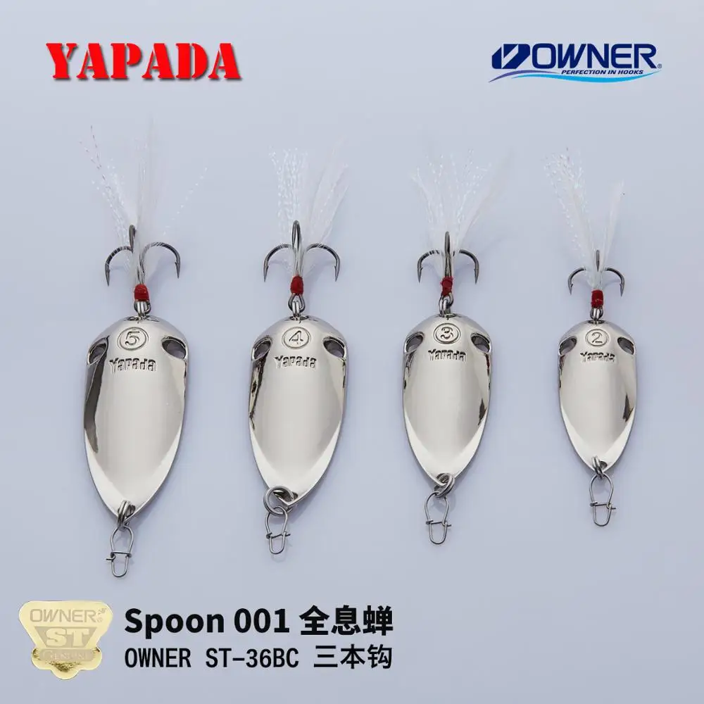 Yapada ложка 001 голографическая цикада 10 г- 25 г многоцветный металл ложка многоцветный рыболовные приманки