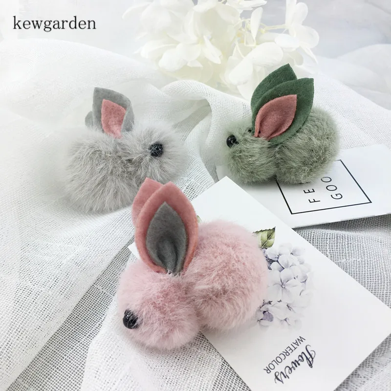 Kewgarden 3*5 см грива плюшевый кролик ручной работы бант аксессуары DIY крафт поставки 5