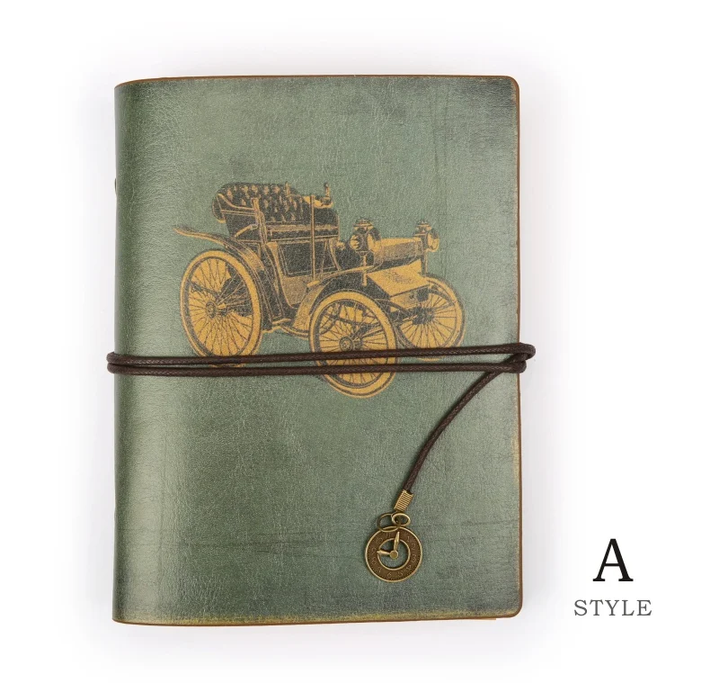 Style A A6, винтажный блокнот для путешествий, ретро блокнот, крафт-бумага, милые канцелярские принадлежности, европейская Обложка из искусственной кожи, блокнот для путешествий, сделай сам, дневник - Цвет: Style A