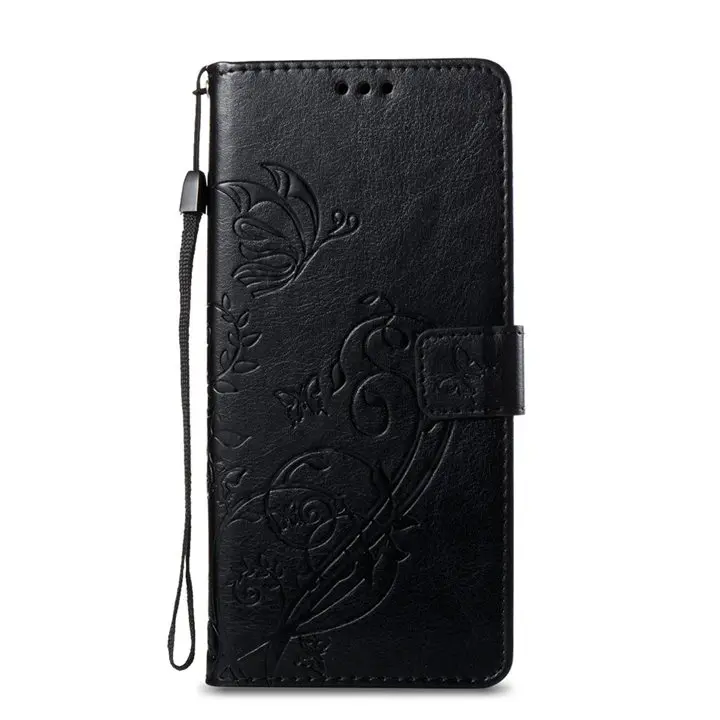 Black Чехол для huawei P Smart Коврики 10 Pro P9 Lite Mini P8 Enjoy 7 фотоаппаратов моментальной печати 7 s роскошный чехол-портмоне в ретро-стиле с бабочкой-бумажник с отделением для карт с карманами и симпатичными крышка E03Z - Цвет: Black