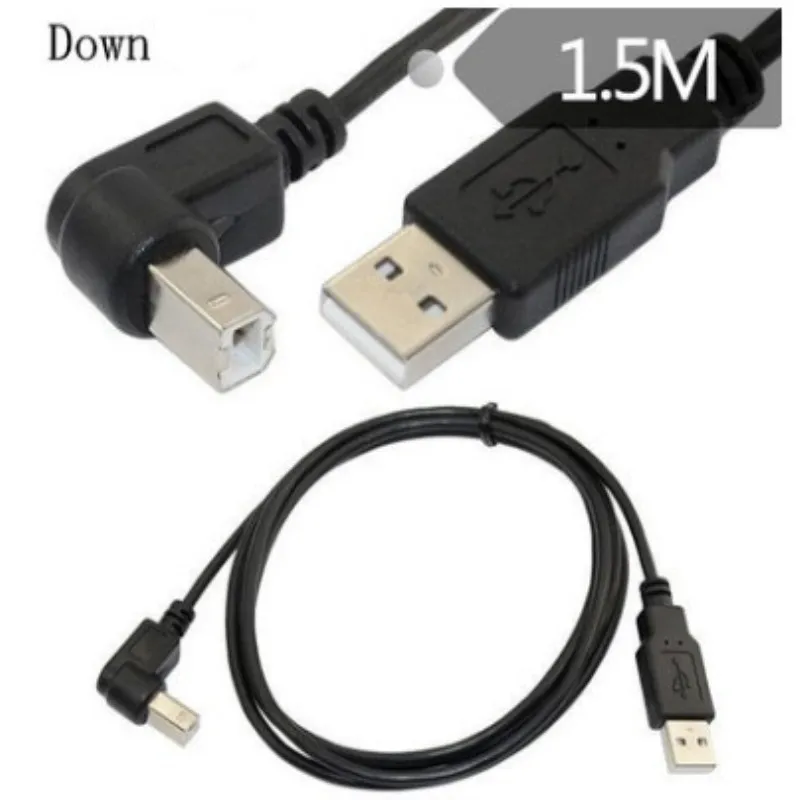 Вверх вниз вправо влево Угловой 90 градусов USB 2 0 мужчина к B Мужской кабель для Brother