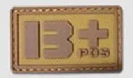 Многоцветный Нашивки типа крови 3D тактические ПВХ A/B/O/AB военный боевой дух резиновые значки аппликации полосы для нарукавная нашивка для одежды с крюком и петлей - Цвет: Многоцветный