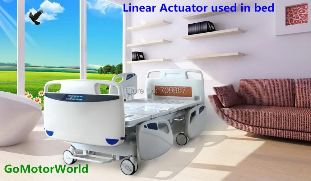 4000N load 200mm stroke 5mm/sec speed 12V 24V DC linear actuator for medical hospital electric bed sofa | Обустройство дома