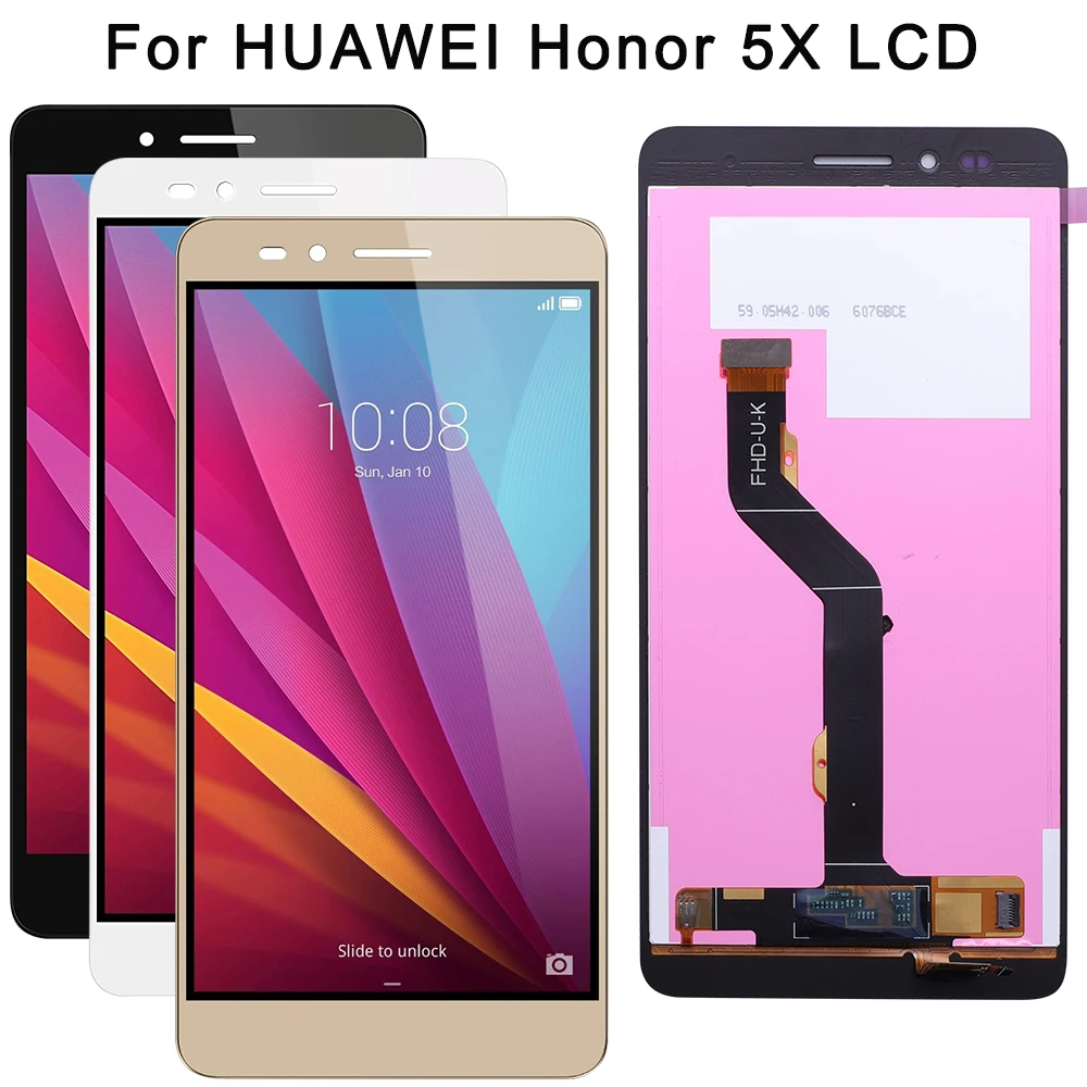 ЖК дисплей и сенсорный экран для Huawei Honor 5X FHD 100% новый дигитайзер в сборе Замена GR5 5