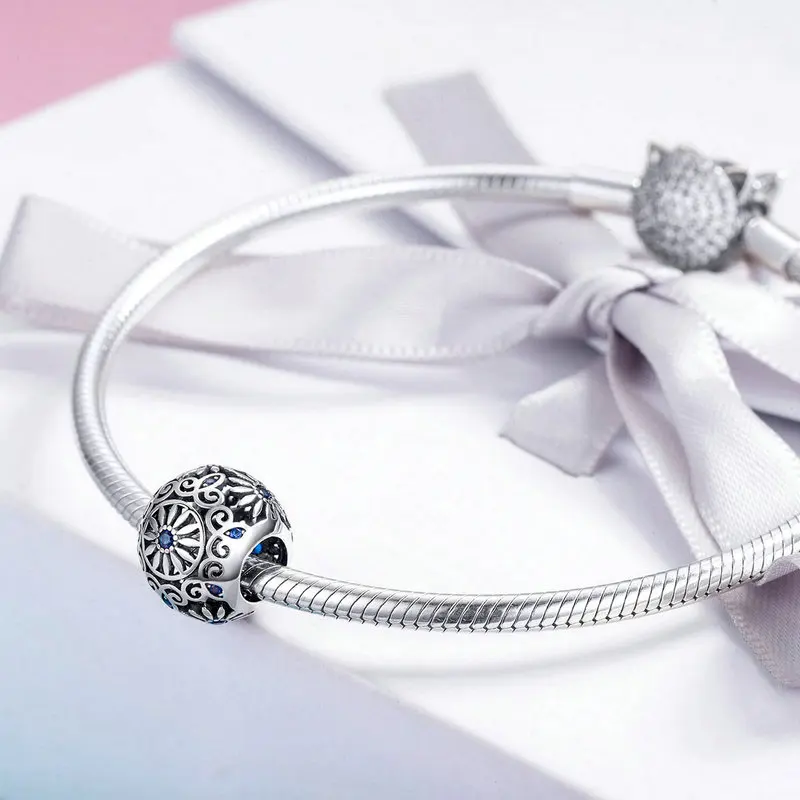 Оригинальные бусины BAMOER подходящие для очаровательного браслета ажурные