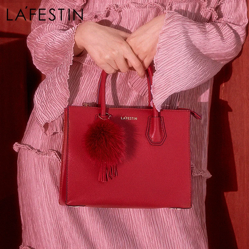 LAFESTIN женская сумка модная Hairball Tote сумки женские многофункциональные через плечо