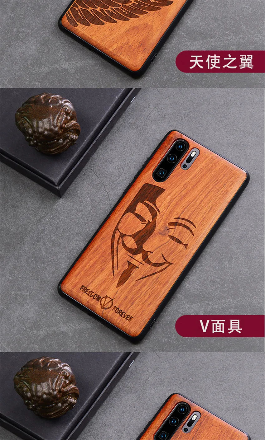 Русский популярный натуральный деревянный ящик для huawei P30 P20 Pro Lite, заказной деревянный huawei mate 20 pro Honor 8x Honor10, чехол