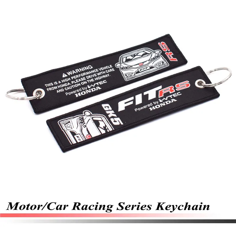 10 шт. брелок для ключей с вышивкой бирка багажа мотоциклов и автомобилей Honda|key