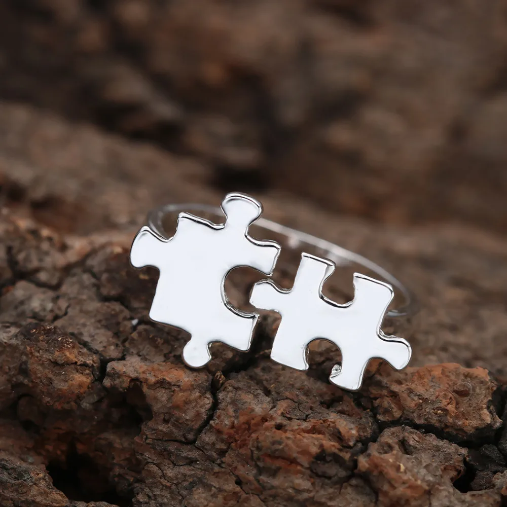 Kinitial 30 шт Позолоченные Кольца-пазлы для женщин | Украшения и аксессуары