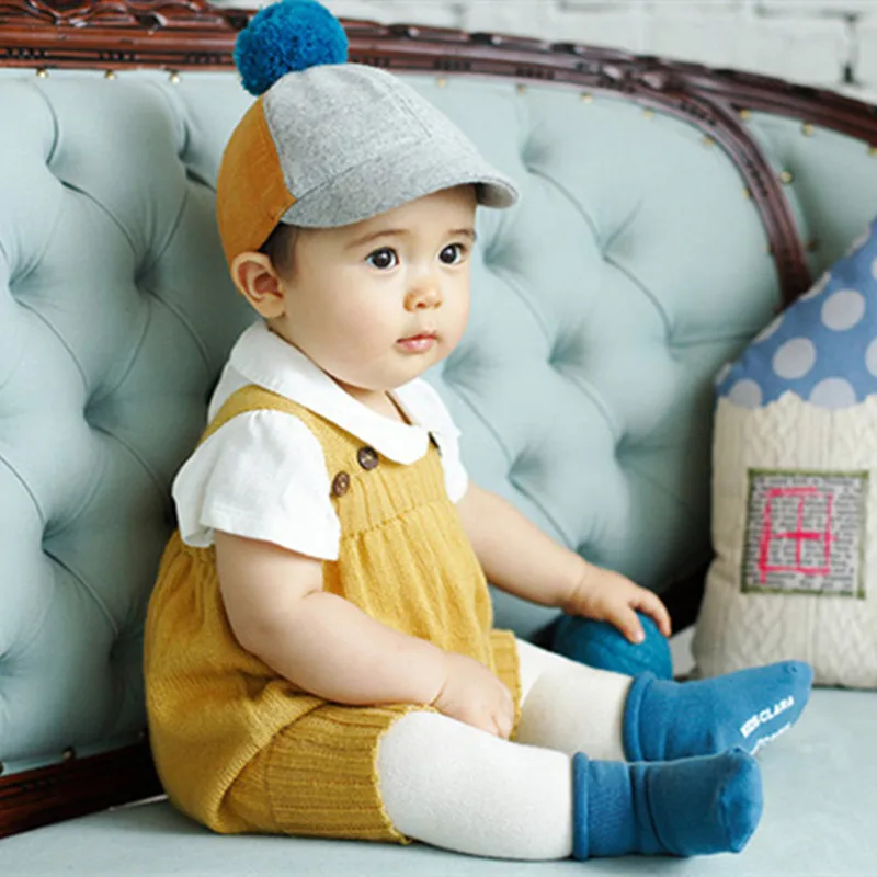 2017 Весна и осень детские комбинезоны пуговицы для малышей моды милые шерсть