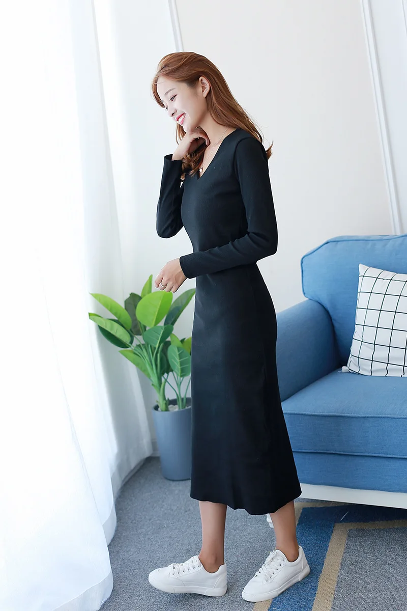 Fdfklak Vestidos новые платья для беременных с длинным рукавом, хлопковое платье для беременных, весенне-осеннее длинное платье для беременных, женские платья