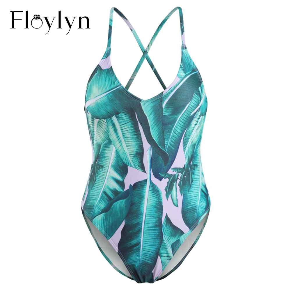 Купальный костюм Floylyn цельный пикантная купальная одежда с перекрестной спиной