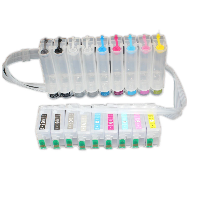 Пустой T157 T1571 - T1579 CISS совместим с для принтера Epson Stylus Photo R3000 система СНПЧ чипом ARC |