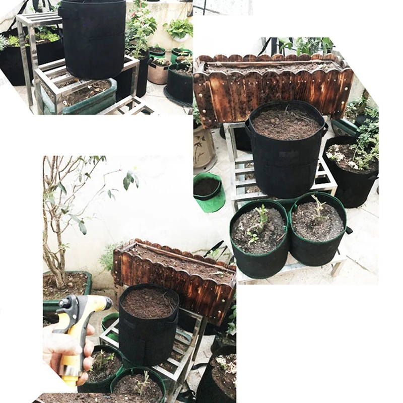 4/7/10 галлонов горшок из ткани горшок для растений контейнер для проращивания помидоры картофель растет сумка для инструментов сад цветочные горшки Годный к употреблению расходные материалы