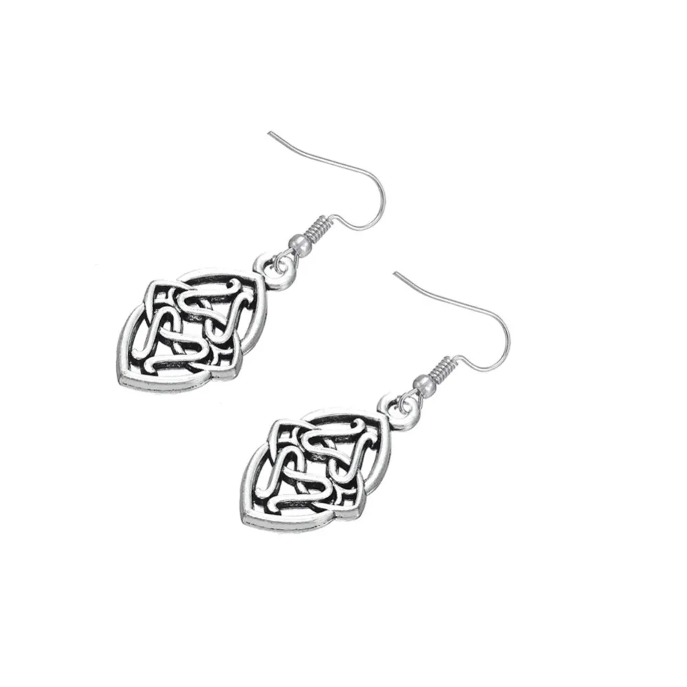 Женские винтажные серьги в виде треугольника с ирландским узлом этнические