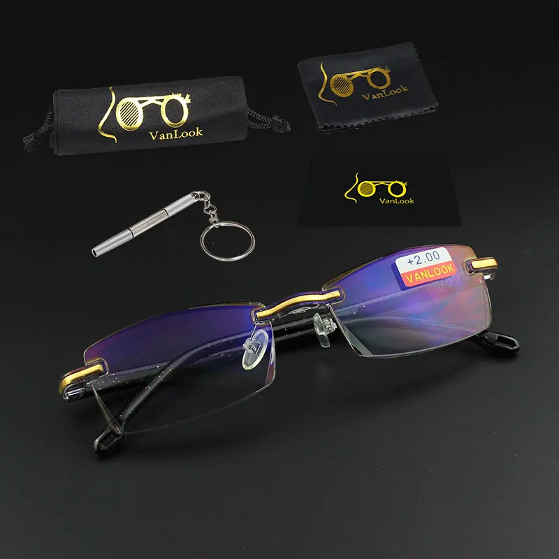 Прозрачные пластиковые очки для чтения без рамок компьютера мужские и женские с