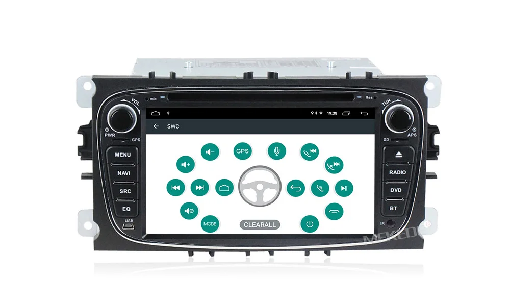 HD Android 9,1 2+ 32G Автомобильный dvd-плеер 2 Din радио gps Navi для Ford Focus Mondeo Kuga C-MAX S-MAX Galaxy Аудио Стерео головное устройство