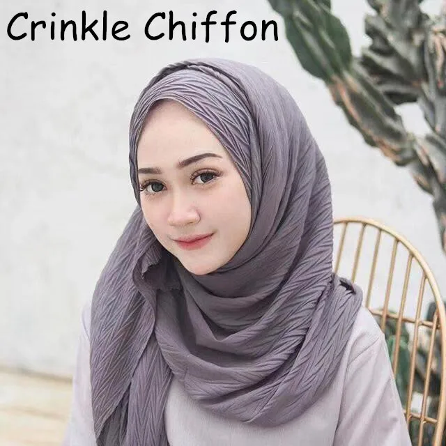 

H1235 high quality big size bubble chiffon crinkle muslim long scarf ,can choose colors,fast delivery