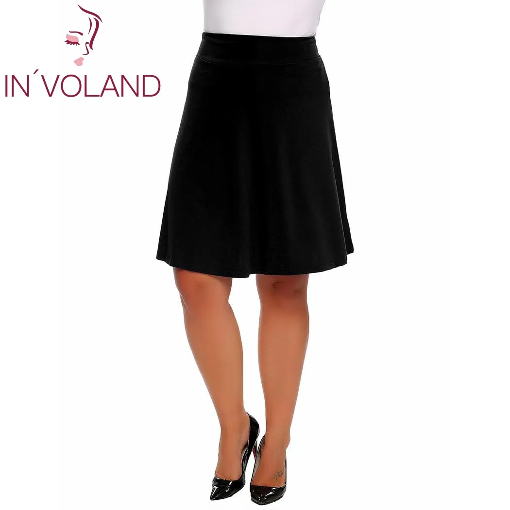 Женская юбка IN'VOLAND с высокой талией на молнии а-силуэта большие размеры