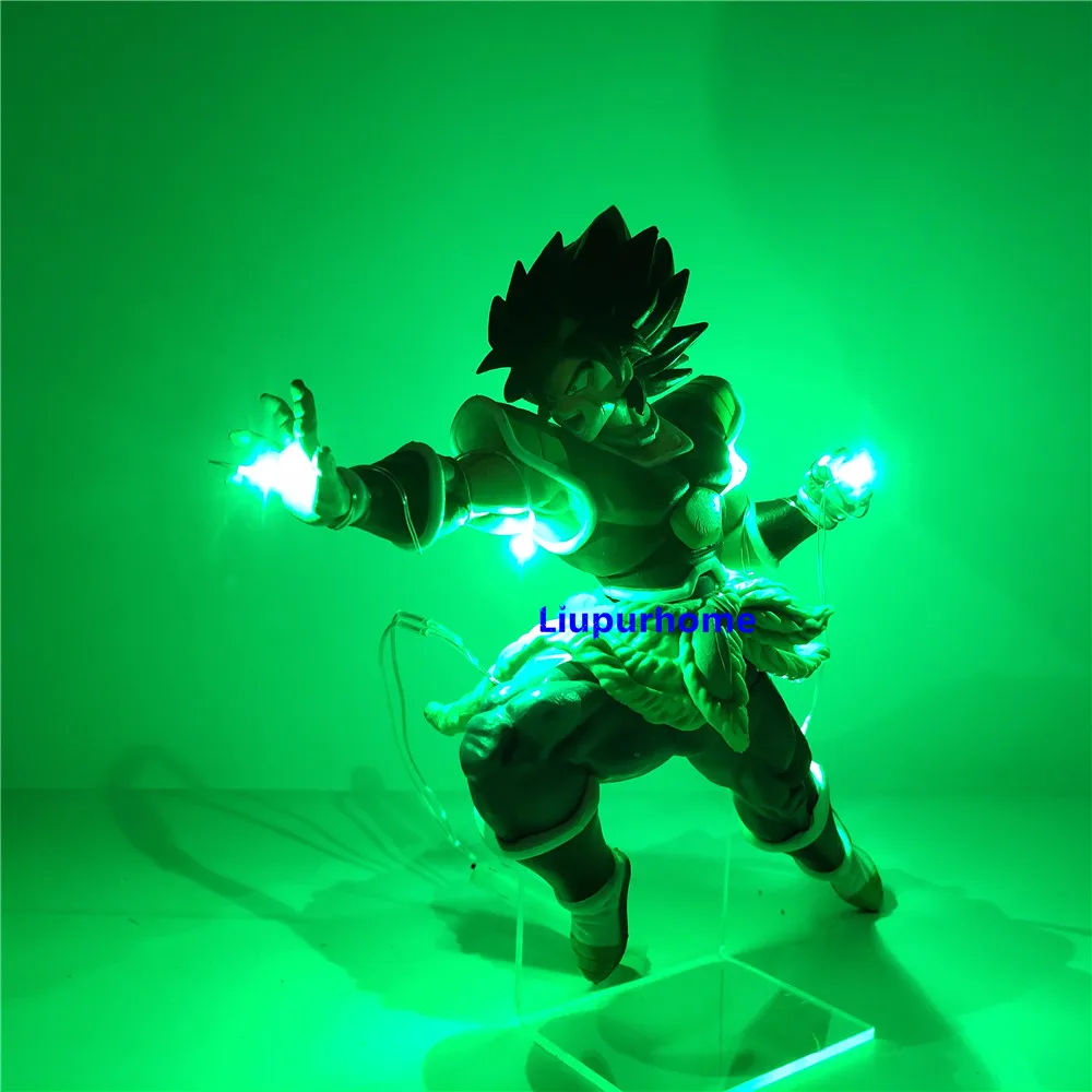 Супер Broly фильм зеленого цвета эффект светодиодный ночной Светильник фигурки Broli