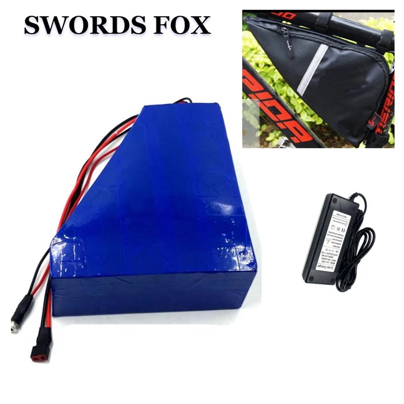 

Special price Great 48V 12AH 800W Triangle shape PVC Battery+BAG 48V electric bike battery lithium ion electric scooter