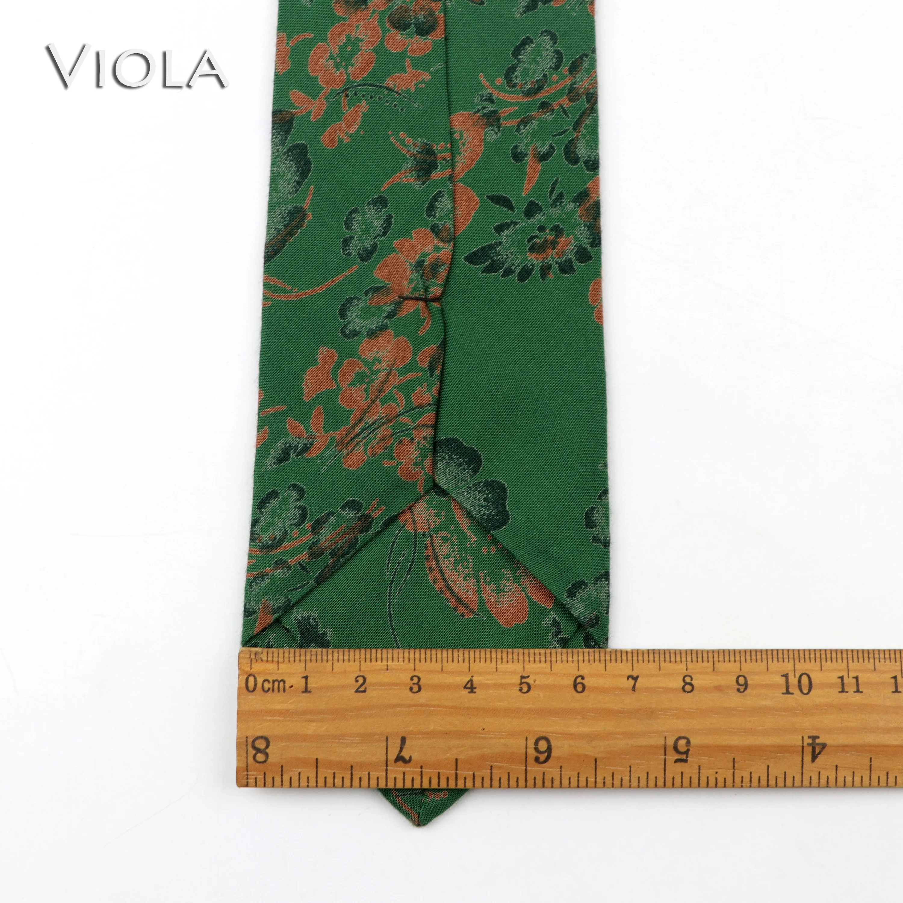 Винтажное темно-зеленое мягкое цветочное набивное 6 5 см галстук на шею 100% хлопок