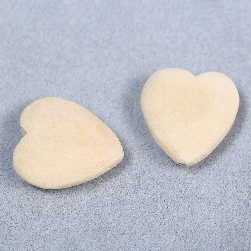 10/PCS DIY 25mm heart-shaped natural wood chip earrings accessories jewelry wooden necklace beads | Украшения и аксессуары