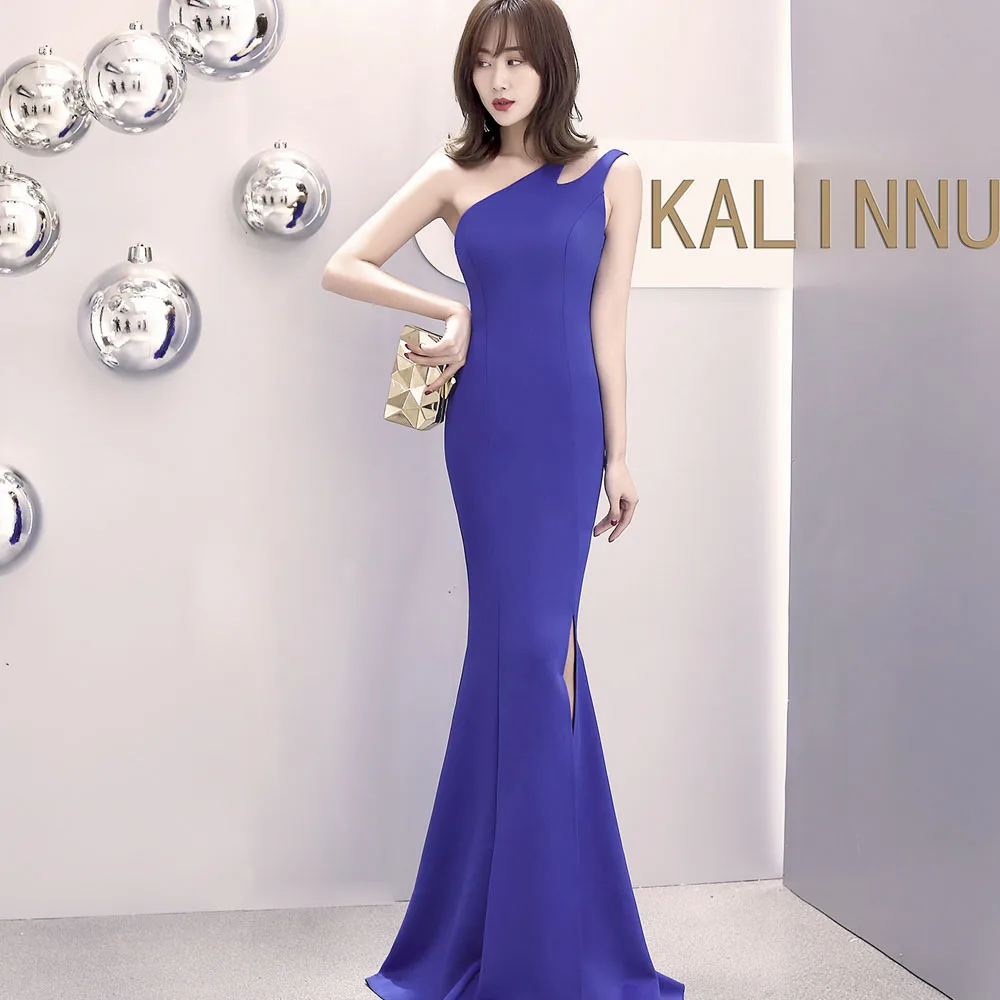 Сексуальное длинное вечернее платье русалки без рукавов на бретельках женское