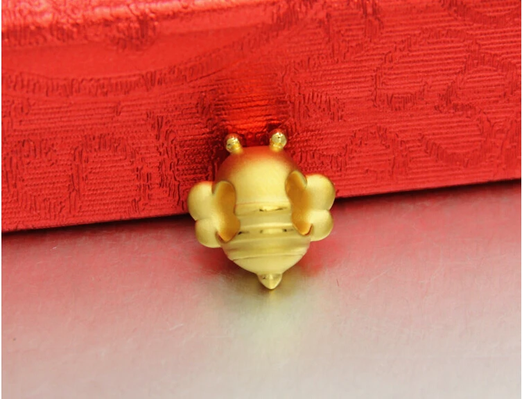 

August Pure Solid 24K Yellow Gold Bracelet / Bee Bracelet 1.56g