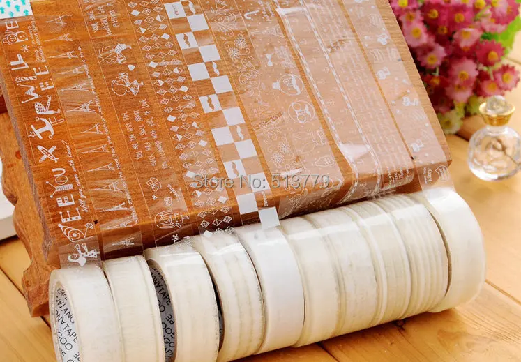 Минимальный смешанный заказ DIY Милая Кружевная ПВХ лента наклейка для декора