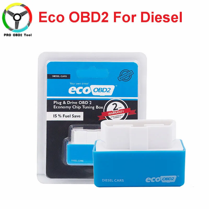 Экономия топлива 15% ECO OBD2& Nitro OBD2 автомобильный экономичный чип-тюнинговый ящик Plug& Drive для Автомобили, работающие на бензине более низкий уровень топлива - Цвет: Синий