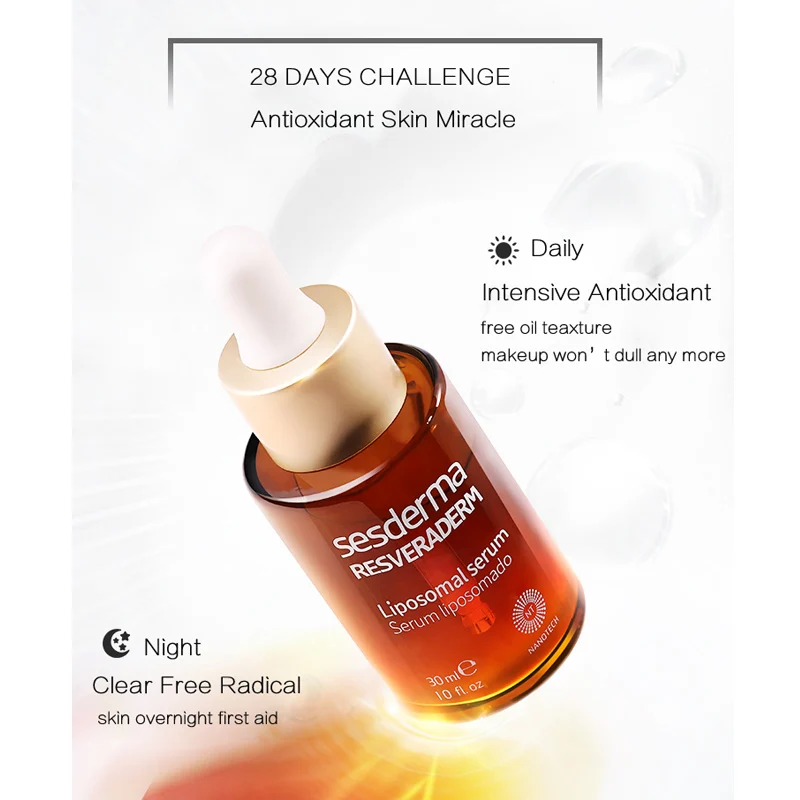 Sesderma Resveraderm липосомальная антиоксидантная сыворотка 30 мл мощная антивозрастная Сыворотка для возраста 30