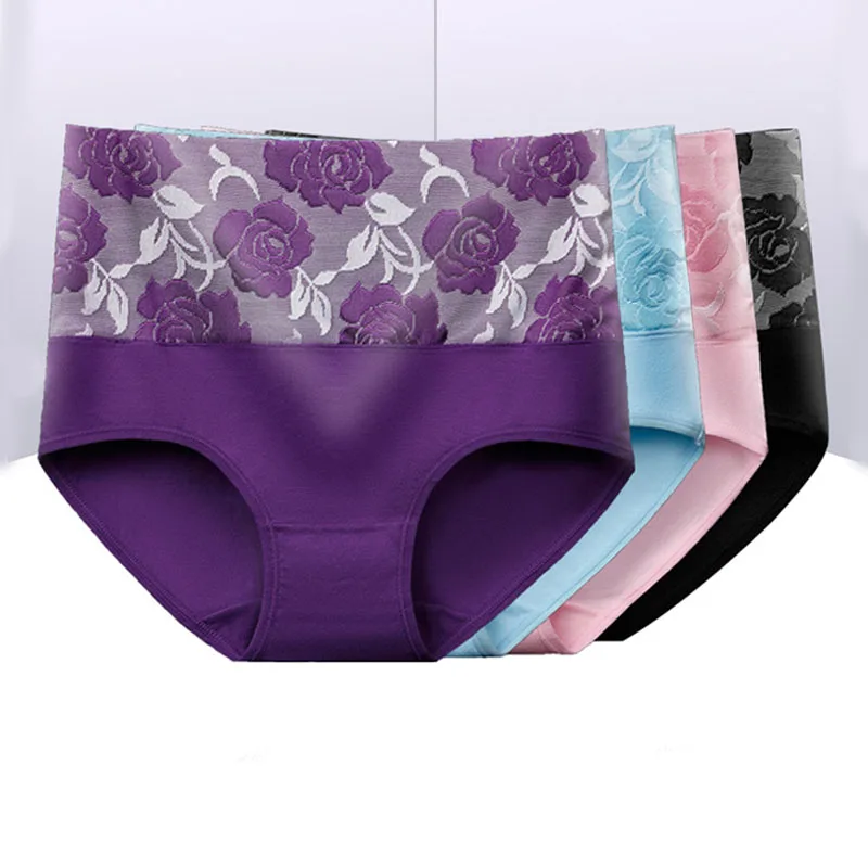 

New Plus Size Underwear Women Panties High Waist Cotton Briefs Calcinhas Sexy Lingerie Panty 5XL Shorts Seamless Underpant Girls