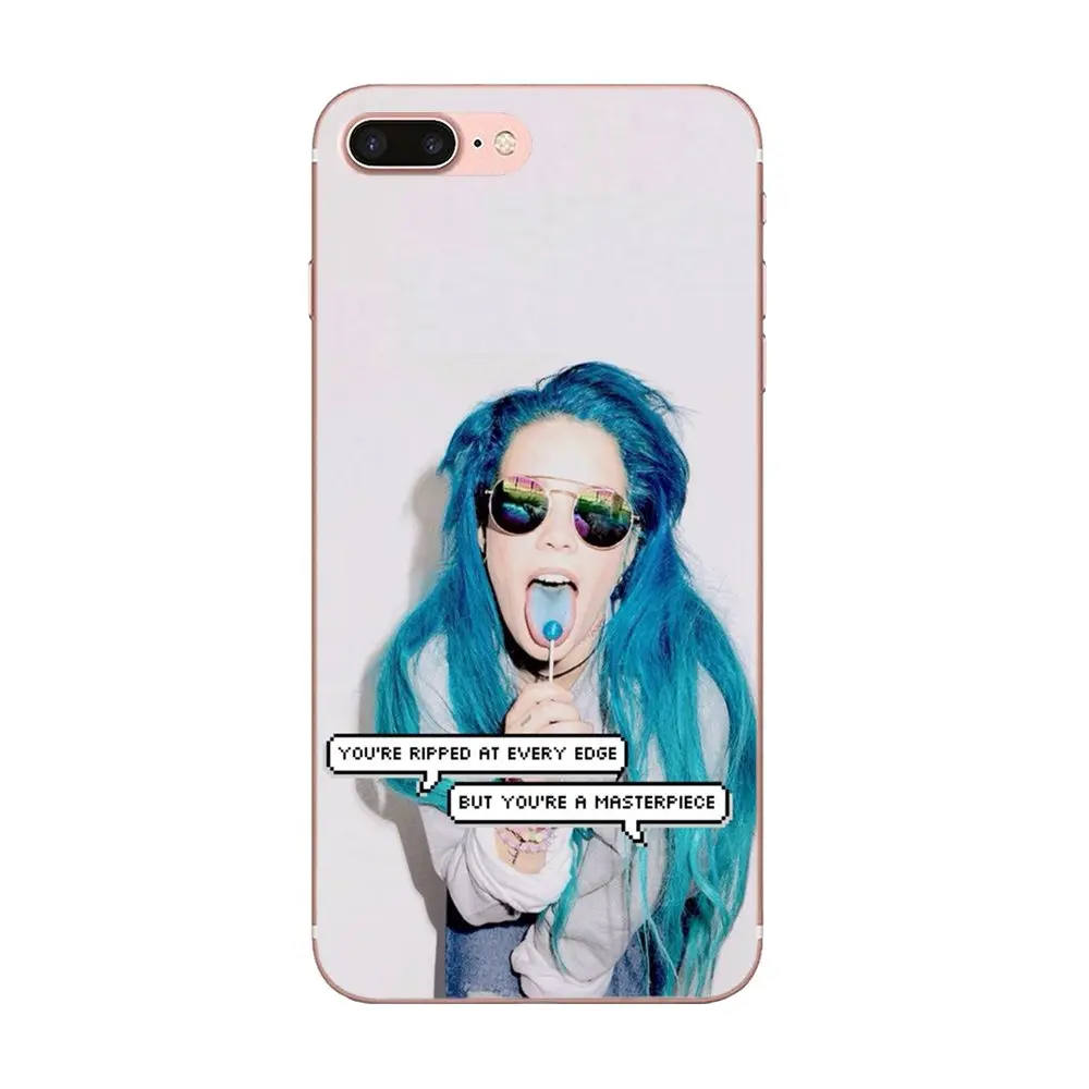Для Apple iPhone X XS Max XR 4 4S 5 5C 5S SE 6 6S 7 8 Plus Мягкий Силиконовый ТПУ прозрачный чехол Halsey