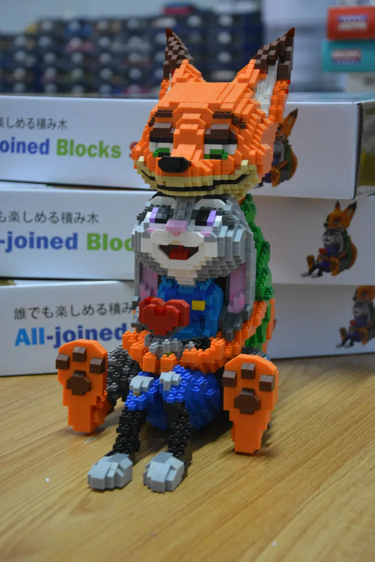 Balody мини блоки мультфильм строительные игрушки милый Джуди кролик Ник лисица