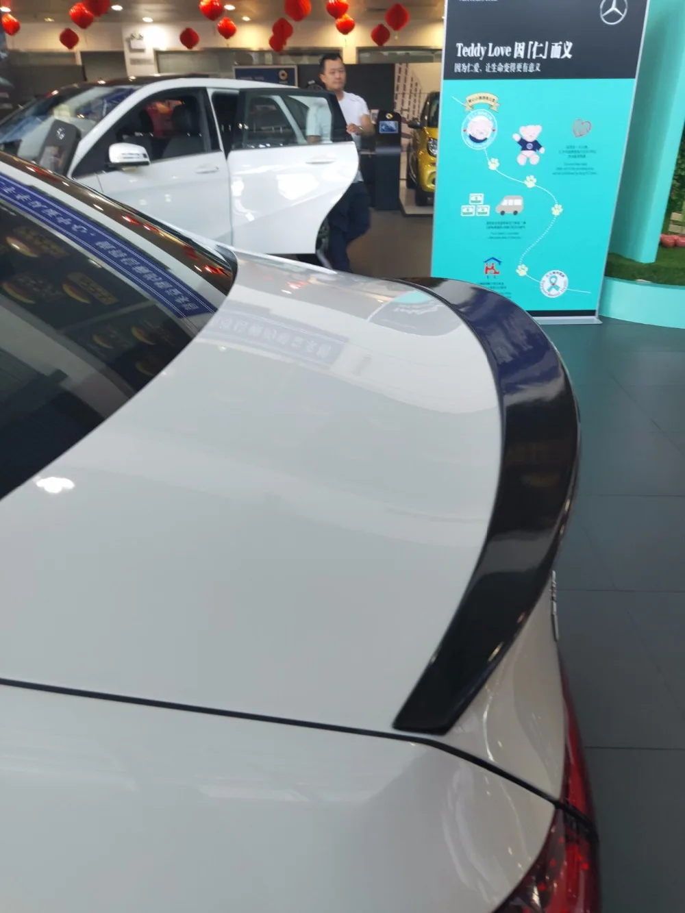 Спойлер для Benz Clase A class sedan W177 чехол из искусственного АБС материала заднего