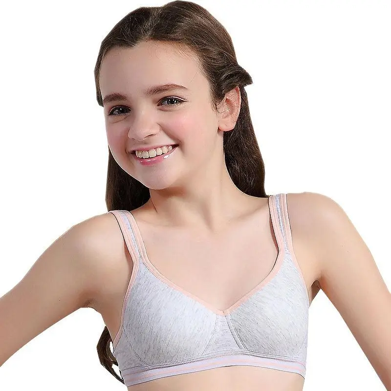 Teenage Girl Underwear Puberty Young Girls Small Bras Children Teens Training Bra for Kids Teenagers Lingerie Cotton bamboo Soft | Детская